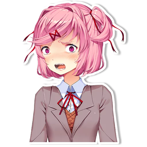 😱 Стикер «DDLC Natsuki» для Telegram