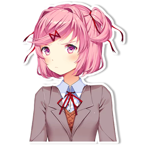 😐 Стикер «DDLC Natsuki» для Telegram