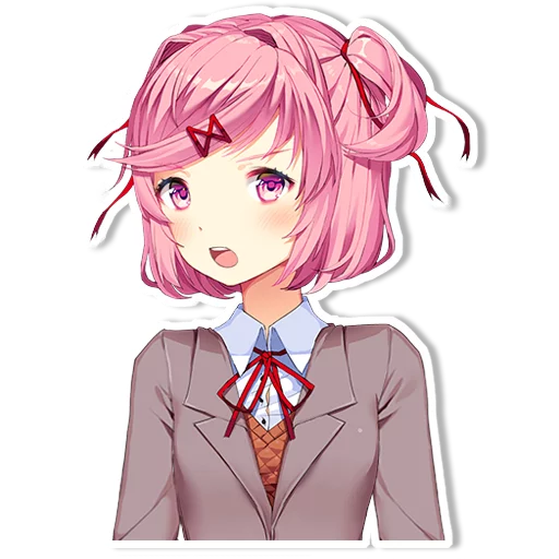 😲 Стикер «DDLC Natsuki» для Telegram