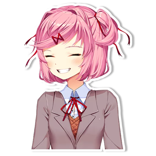 😁 Стикер «DDLC Natsuki» для Telegram