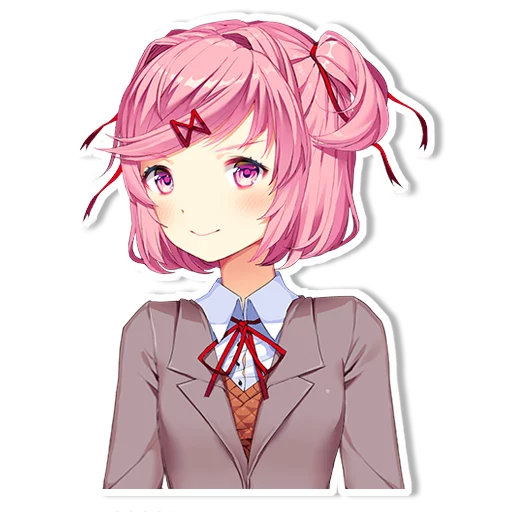 🙂 Стикер «DDLC Natsuki» для Telegram