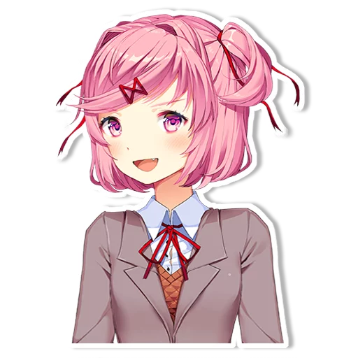 Стикерпак DDLC Natsuki для Telegram