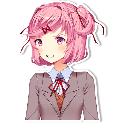😤 Стикер «DDLC Natsuki» для Telegram