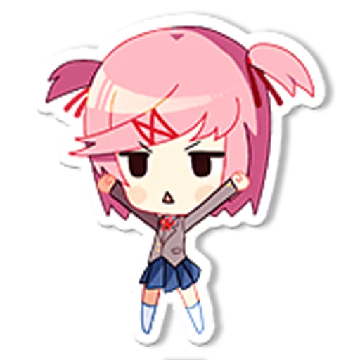 😠 Стикер «DDLC Natsuki» для Telegram