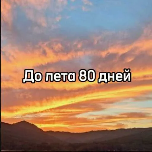 ☀️ Стикер «До лета осталось» для Telegram
