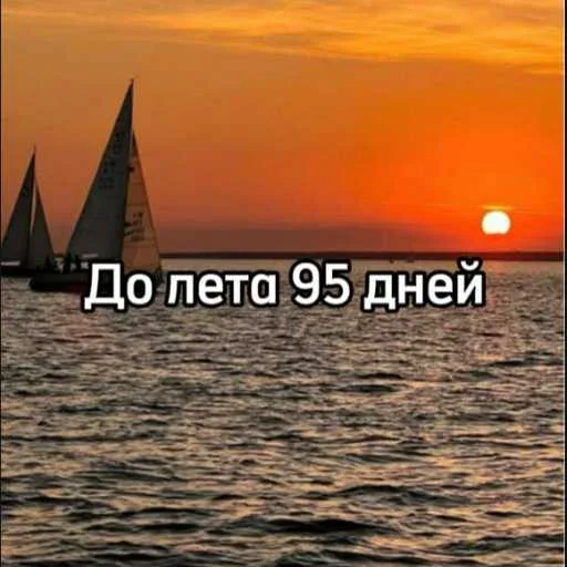 ☀️ Стикер «До лета осталось» для Telegram