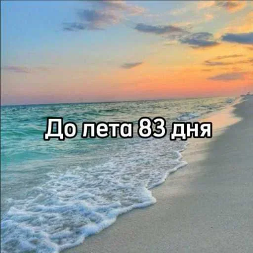 ☀️ Стикер «До лета осталось» для Telegram