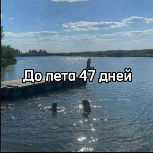 ☀️ Стикер «До лета осталось» для Telegram