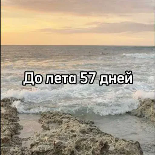 ☀️ Стикер «До лета осталось» для Telegram
