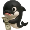 💸 Эмодзи «Милый дельфин» для Telegram