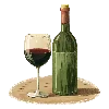 🍷 Эмодзи «Буквы в древесном стиле, иконки на тему природы» для Telegram
