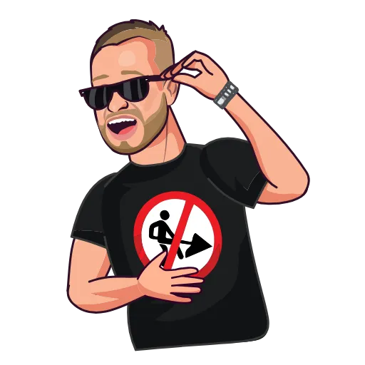 🤣 Стикер «Делай ничего!» для Telegram
