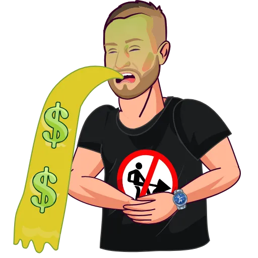 🤮 Стикер «Делай ничего!» для Telegram