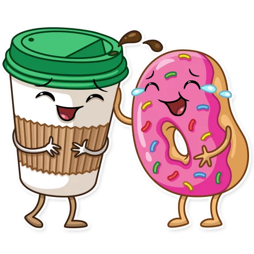 Стикерпак Donut and Coffee для Telegram — скачать