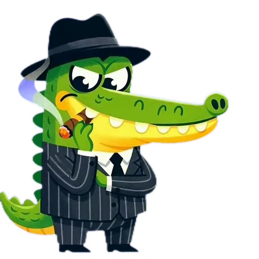🕴 Стикер «Doodle Gator» для Telegram