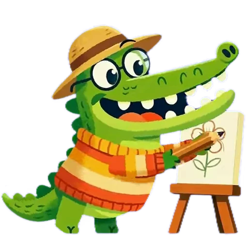 👒 Стикер «Doodle Gator» для Telegram