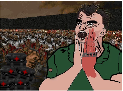 😱 Стикер «Doom Rip & Tear» для Telegram