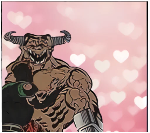🤗 Стикер «Doom Rip & Tear» для Telegram