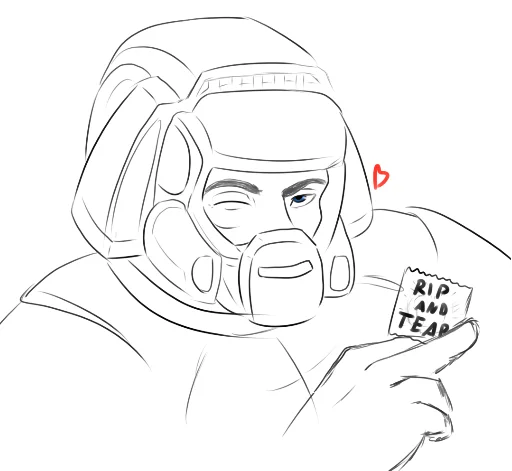 😘 Стикер «Doom Rip & Tear» для Telegram