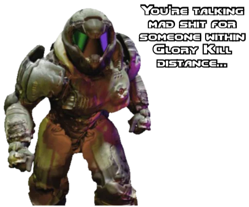 😤 Стикер «Doom Rip & Tear» для Telegram