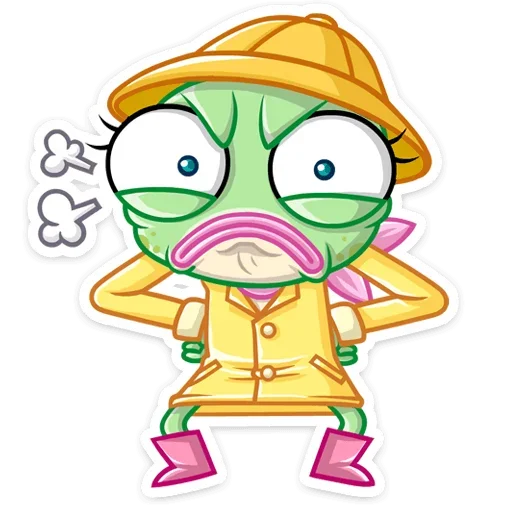 😡 Стикер «Лягушка Дотти, может, и зелёная, но это совсем не» для Telegram