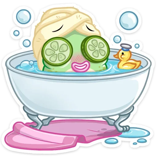 🛀 Стикер «Лягушка Дотти, может, и зелёная, но это совсем не» для Telegram