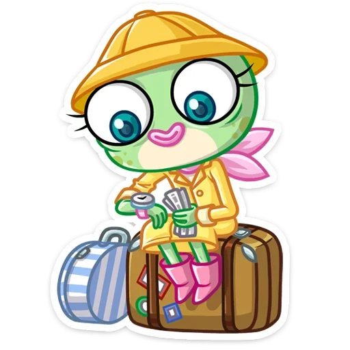 ⏳ Стикер «Лягушка Дотти, может, и зелёная, но это совсем не» для Telegram