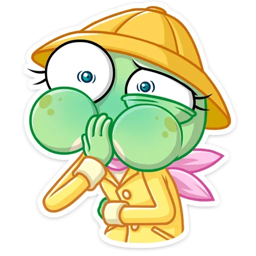 🤢 Стикер «Лягушка Дотти, может, и зелёная, но это совсем не» для Telegram