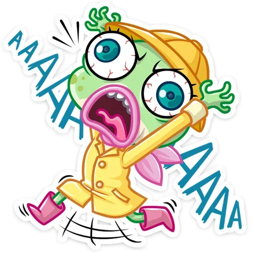 😱 Стикер «Лягушка Дотти, может, и зелёная, но это совсем не» для Telegram