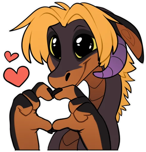 ❤️ Стикер «Zazush the dragon» для Telegram