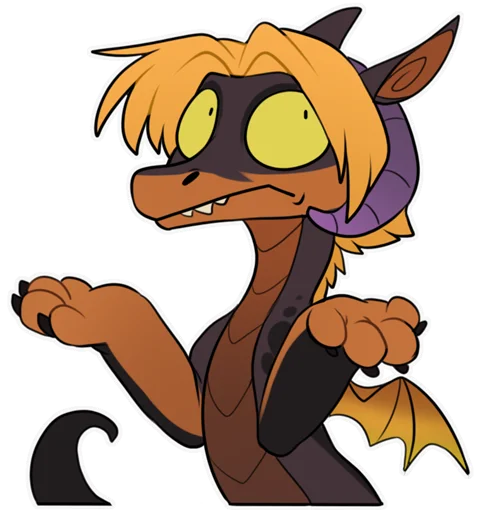 😐 Стикер «Zazush the dragon» для Telegram
