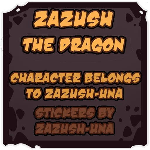 ✍️ Стикер «Zazush the dragon» для Telegram