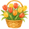 💐 Эмодзи «Акварельные буквы, цветы» для Telegram