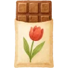 🍫 Эмодзи «Акварельные буквы, цветы» для Telegram