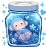 🐵 Эмодзи «💙 Набор эмоджи со зверьками в банках» для Telegram