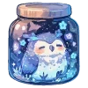 🦉 Эмодзи «💙 Набор эмоджи со зверьками в банках» для Telegram