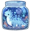 🦕 Эмодзи «💙 Набор эмоджи со зверьками в банках» для Telegram