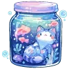 🐱 Эмодзи «💙 Набор эмоджи со зверьками в банках» для Telegram