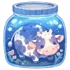 🐮 Эмодзи «💙 Набор эмоджи со зверьками в банках» для Telegram