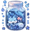 🦊 Эмодзи «💙 Набор эмоджи со зверьками в банках» для Telegram
