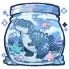 🦖 Эмодзи «💙 Набор эмоджи со зверьками в банках» для Telegram
