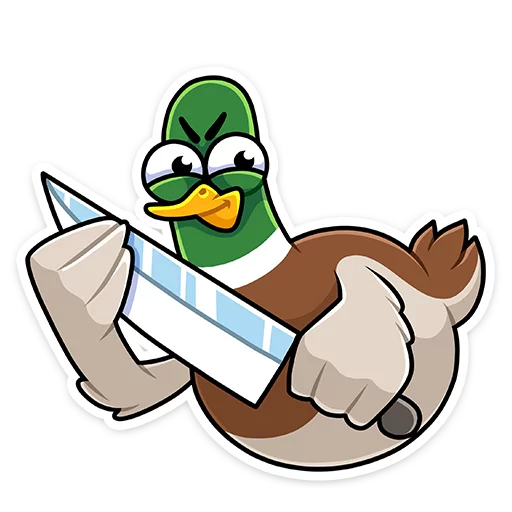 😈 Стикер «Круче селезней только Селезень Утя&;» для Telegram
