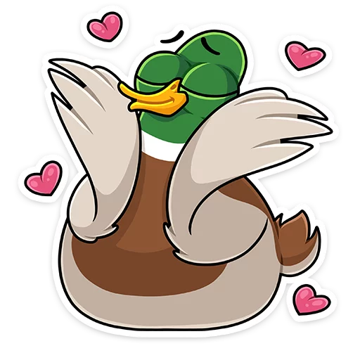 💞 Стикер «Круче селезней только Селезень Утя&;» для Telegram