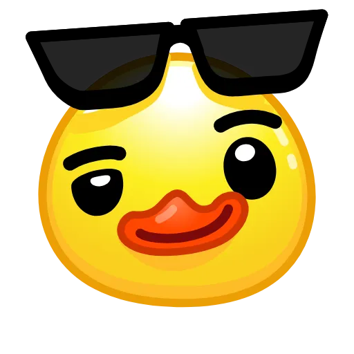😎 Стикер «Duck Emoji» для Telegram