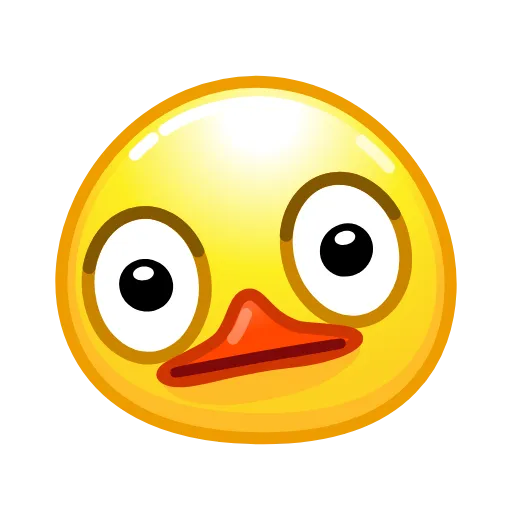 😑 Стикер «Duck Emoji» для Telegram