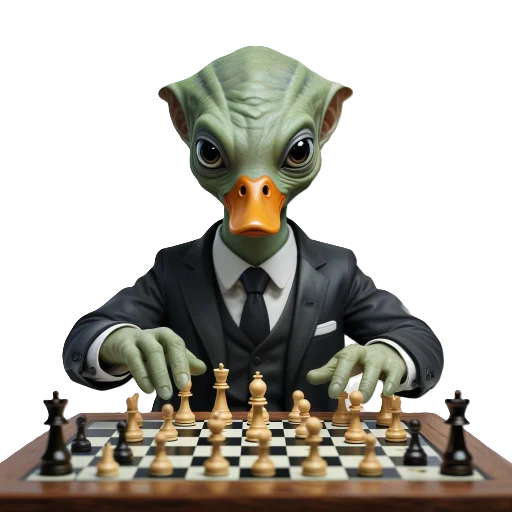 🤔 Стикер «Duck sport alien» для Telegram