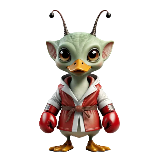 🥊 Стикер «Duck sport alien» для Telegram