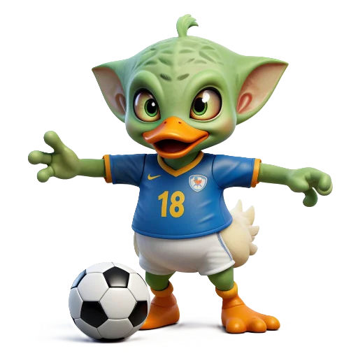 ⚽ Стикер «Duck sport alien» для Telegram