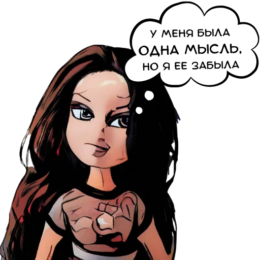🙇‍♀️ Стикер «ДУМАЙ МЫСЛИ» для Telegram
