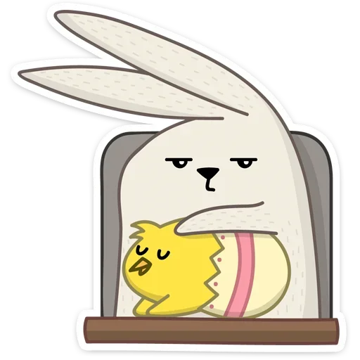 😐 Стикер «Пасхальные друзья» для Telegram
